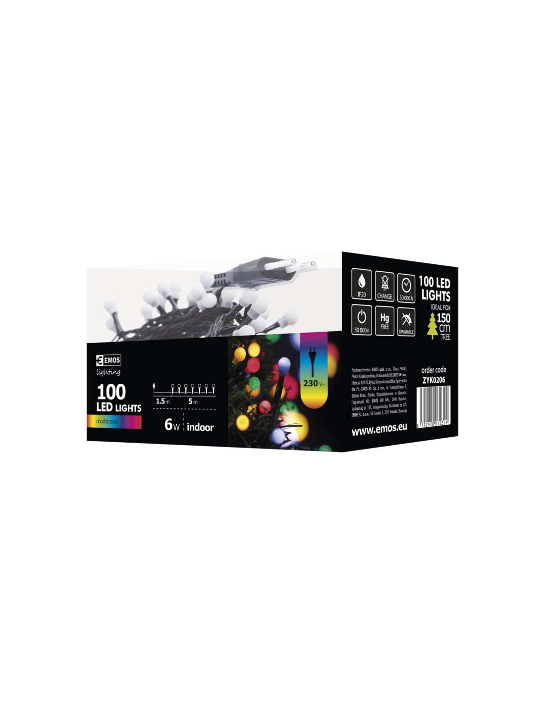 Emos girlianda - Cherry multicolor 100LED