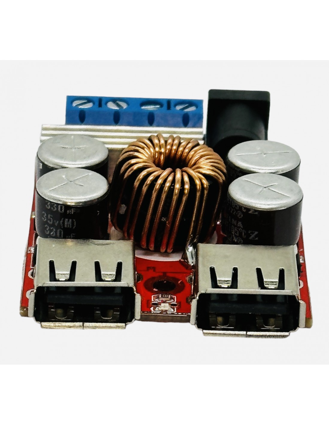Įtampos keitiklis DC/DC nuo 8V iki 35V į 5V USB