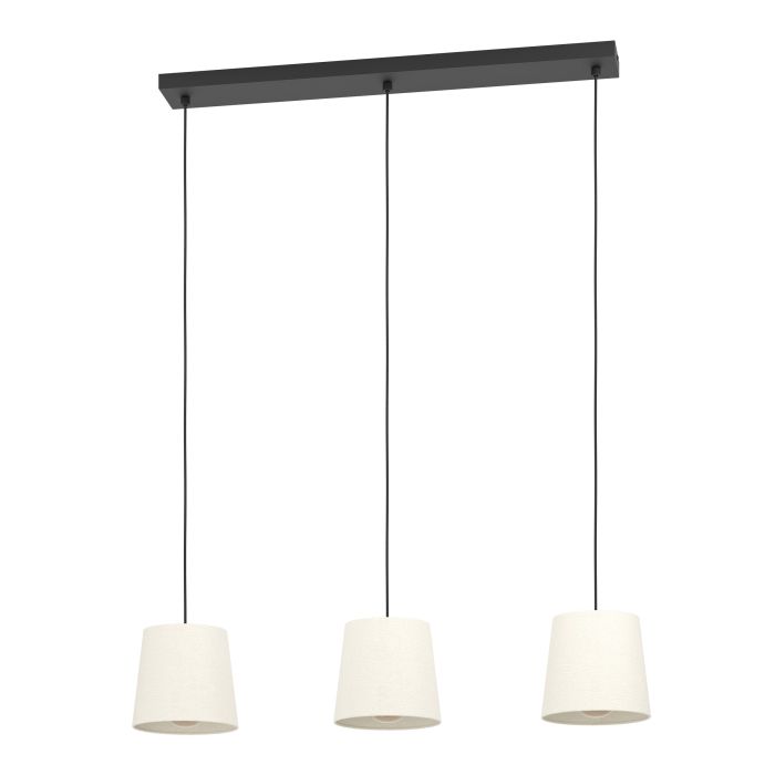 Pakabinamas šviestuvas EGLO FEBRES,  3xE27, 60W, juodos/baltos sp., 18x88x110cm