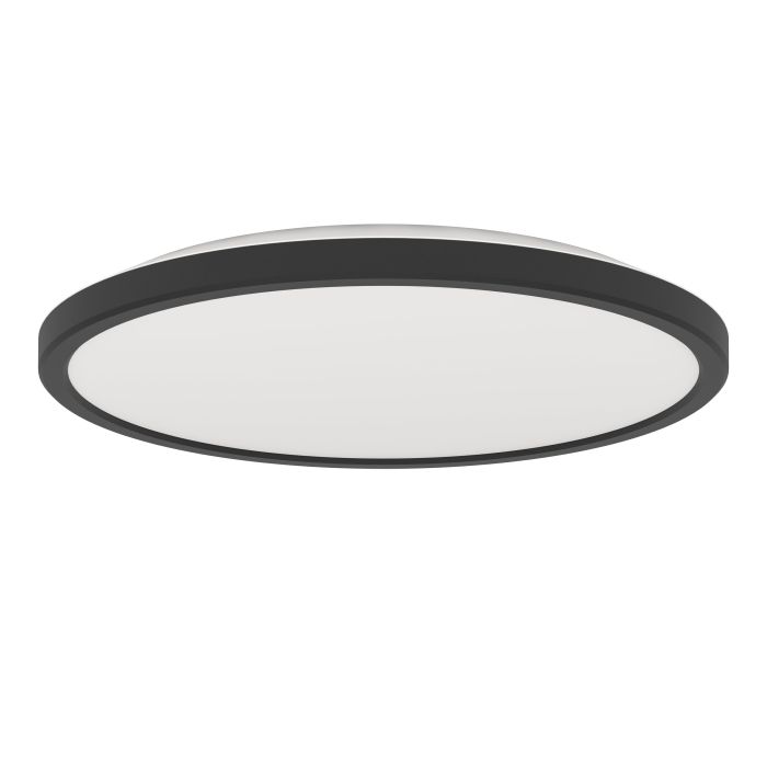 Paviršinė LED panelė EGLO ROVITO-Z IP44 13,9W RGB 2700-6500K 1750lm juodas Ø30cm pultu/APP