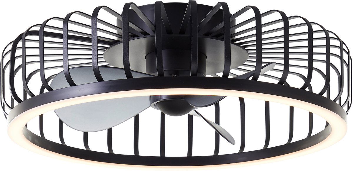 LED šviestuvas-ventiliatorius BRILLIANT CAPO 36W CCT 2700-6500K 4200lm DIM Ø48c su pultu