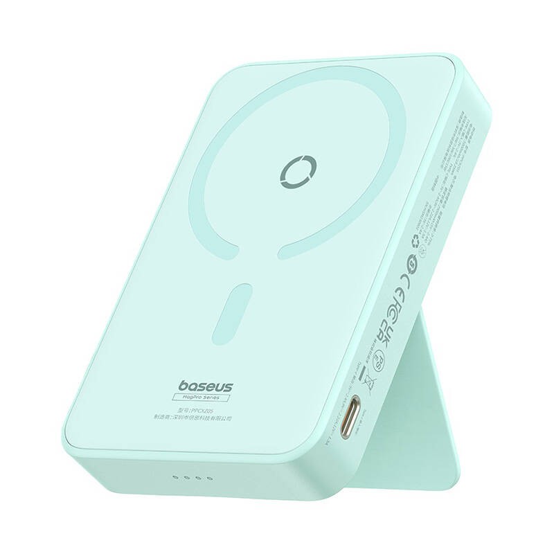 Maitinimo baterija Baseus MagPro Magnetic 5000mAh 20W, MagSafe (mėtų spalvos)