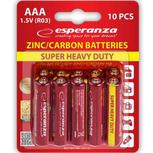 Esperanza EZB205 R03-10BB (AAA) Blister Pack 10pcs
