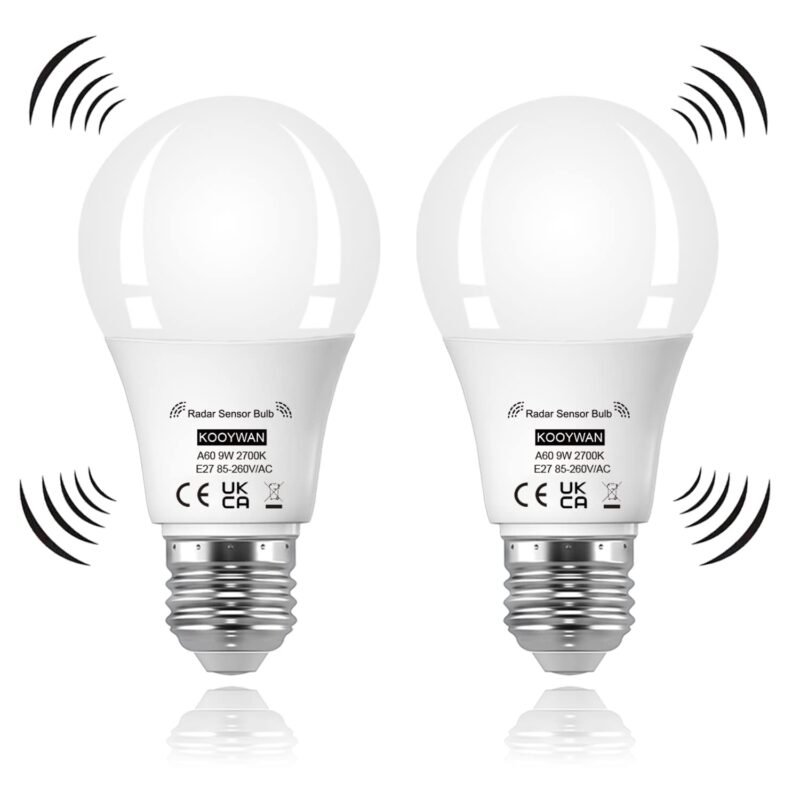 LED lemputė su judesio jutikliu 9 W E27 2 vnt.