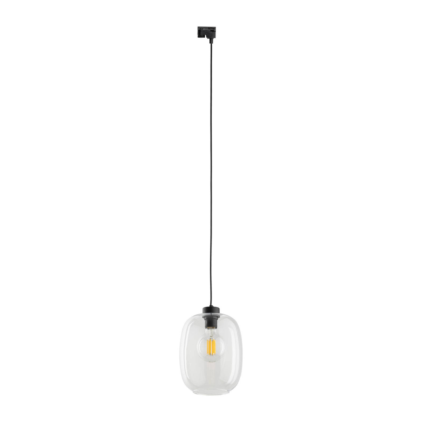 Taškinis šviestuvas TK LIGHTING TRACER ELIO TRANSPARENT, 1 x E27 max 15W