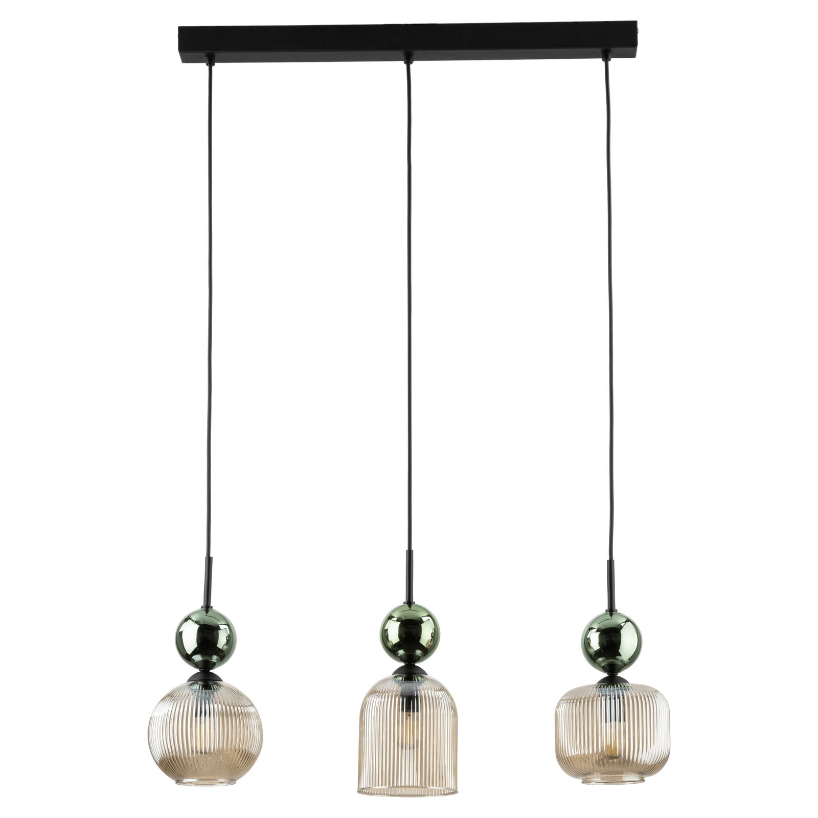Pakabinamas šviestuvas TK LIGHTING SOPHIA GREEN COGNAC, 3 x E14