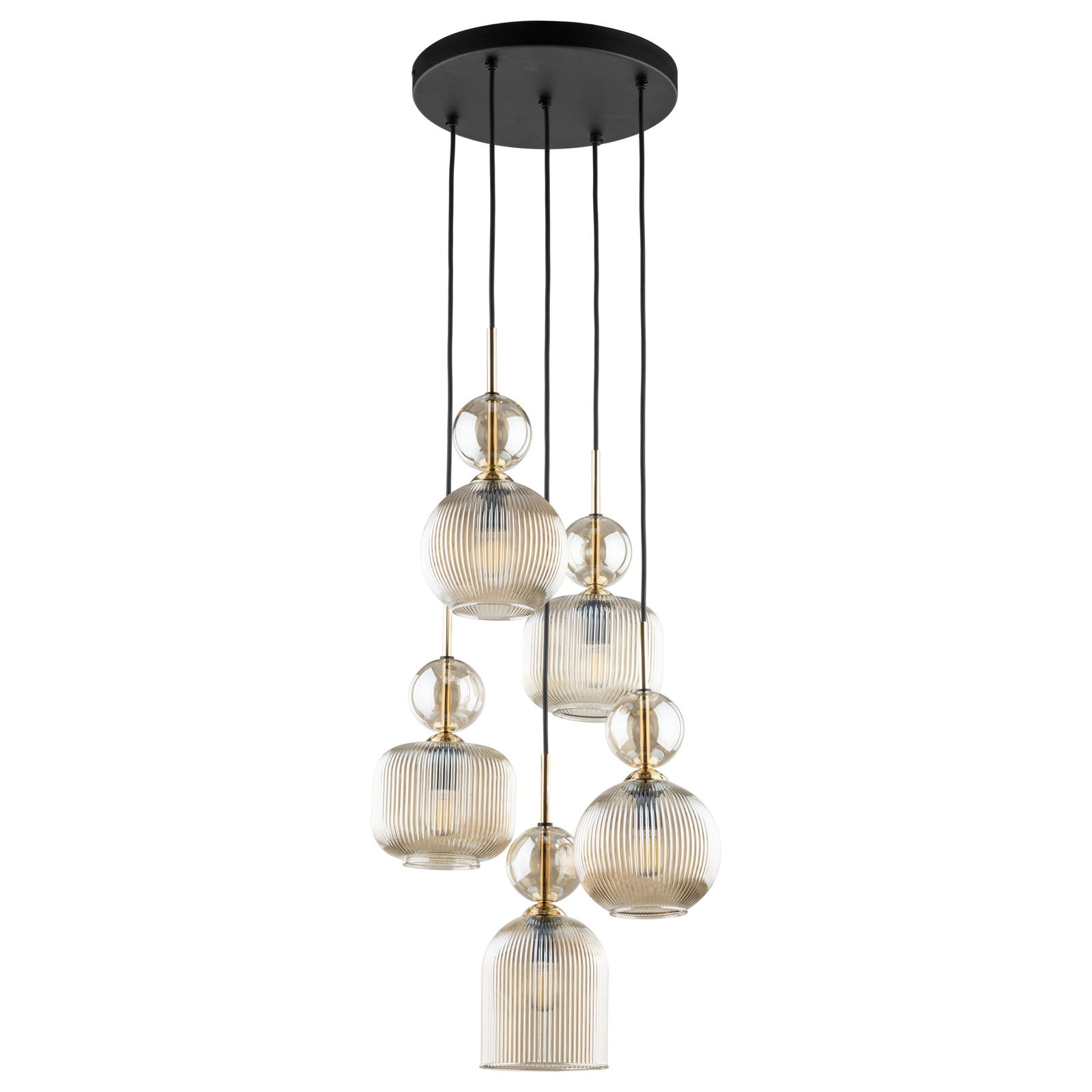 Pakabinamas šviestuvas TK LIGHTING SOPHIA COGNAC, 5 x E14