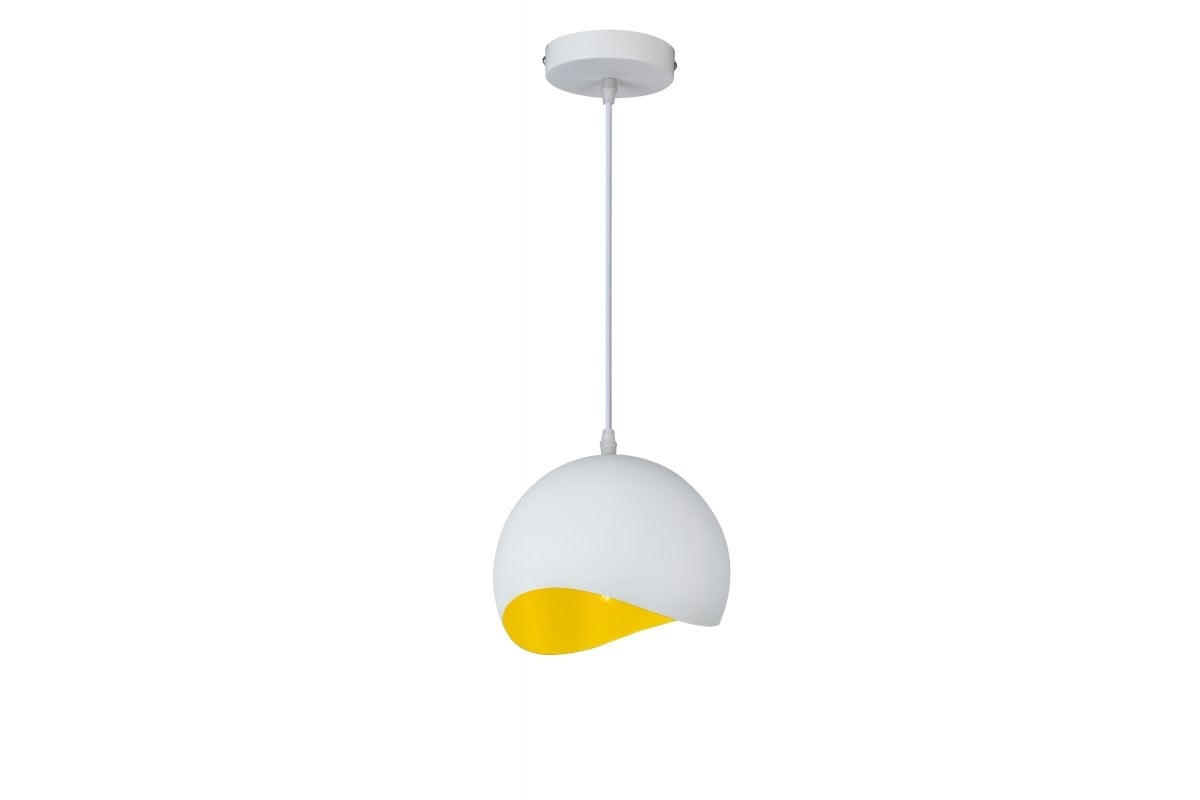 MAVIA lubinis LED šviestuvas (E27, 40 W, IP20, baltas, vidus auksinis, apvalus) GTV OS-MAV-08-DEC