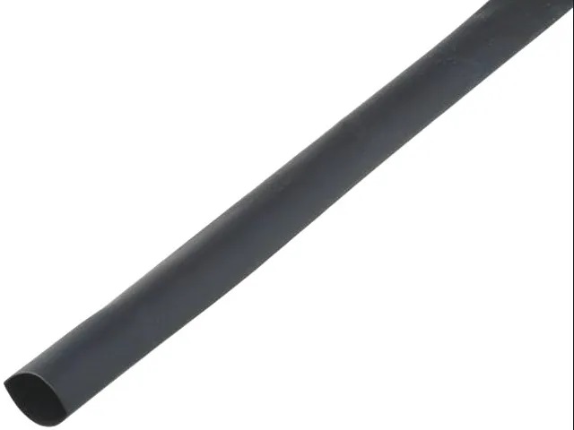 Termovamzdelis su klijais 4.8/1.6mm, juodas, 1m