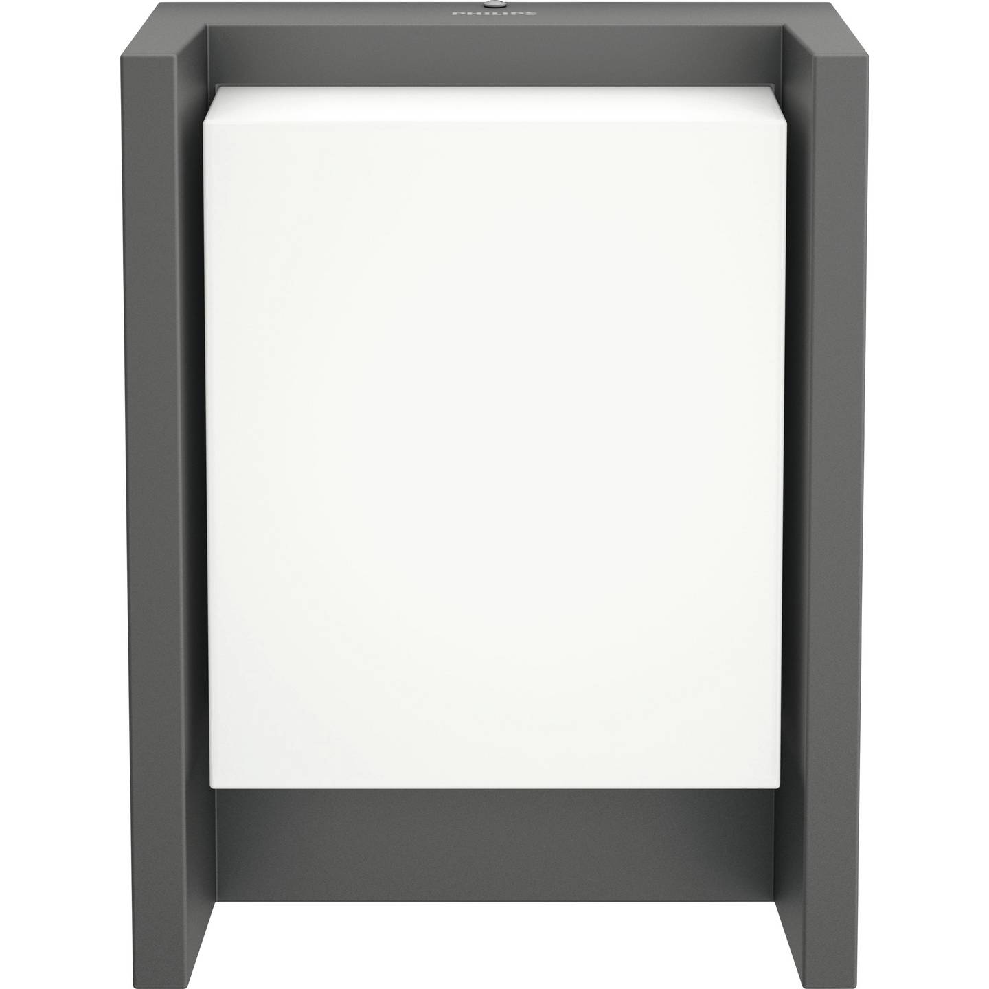 Sieninis LED lauko šviestuvas PHILIPS ARBOUR, IP44 2700K 6W 600lm antracito sp 22,1x16,6cm