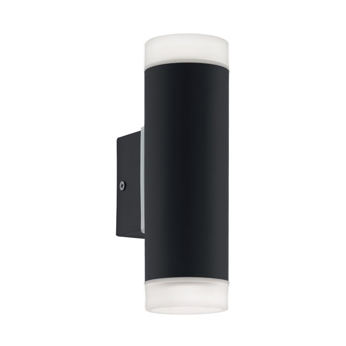 Sieninis lauko šviestuvas EGLO RIGA, IP54, GU10, 2x4,6W, 4000K, 2x400lm, juodas 7x12x22cm
