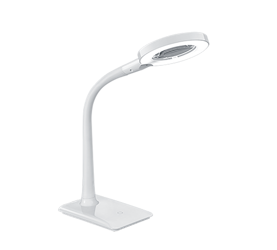Stalinis LED šviestuvas TRIO LUPO, 5W 3500K 550lm su padidinimo stiklu baltas 35x13,5x30cm