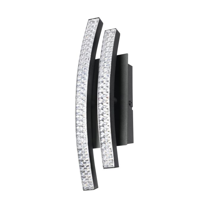 Sieninis LED šviestuvas EGLO LEJIAS, 8W, 1050lm, 3000K, juodos sp., 7,5x9,5x29,2