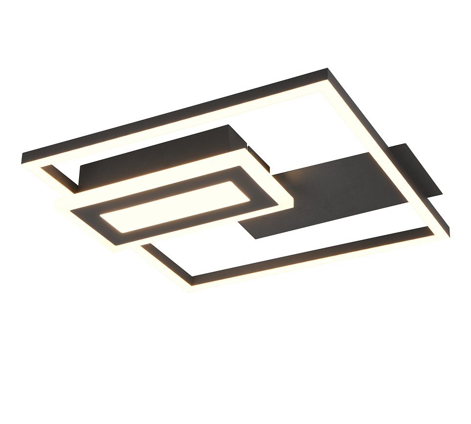 Lubinis LED šviestuvas REALITY SPIRO, 22W, 3000K, 2500lm,  juodos sp., 6x33x30cm