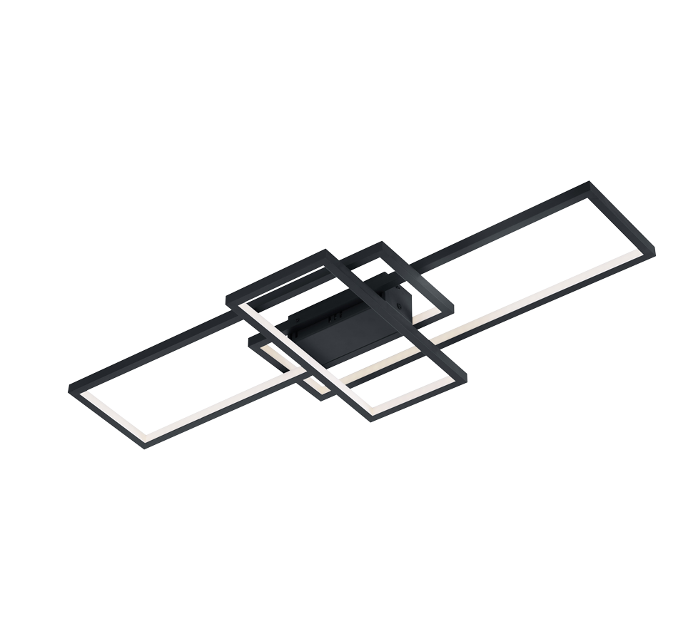 Išmanusis lubinis LED šviestuvas TRIO THIAGO, 36W 3000-6000K RGB 3000lm WIZ 42x104x8,5cm su pultu