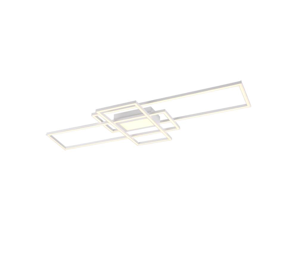 Lubinis LED šviestuvas TRIO IRVINE, 60W 7100lm 3000 - 6500K baltos sp 105x42xh6cm su pultu