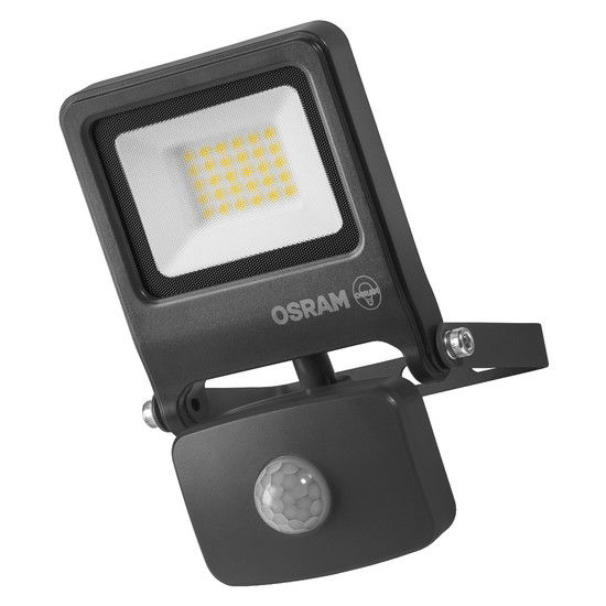 LED prožektorius OSRAM ENDURA IP44 4000K 30W 2700lm, su judesio davikliu, antracito sp.