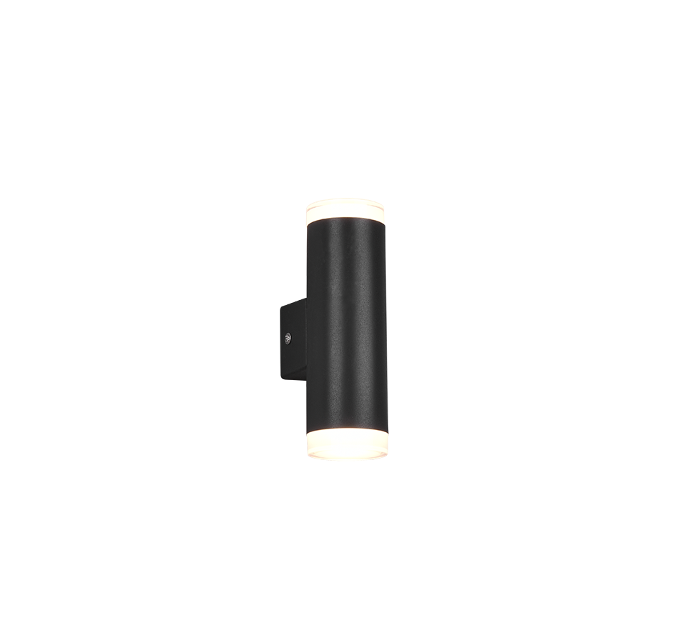 Taškinis LED šviestuvas TRIO RAY, IP44 voniai, 2x4W 3000K 2x340lm, juodos sp. 16,6x5,2x8cm