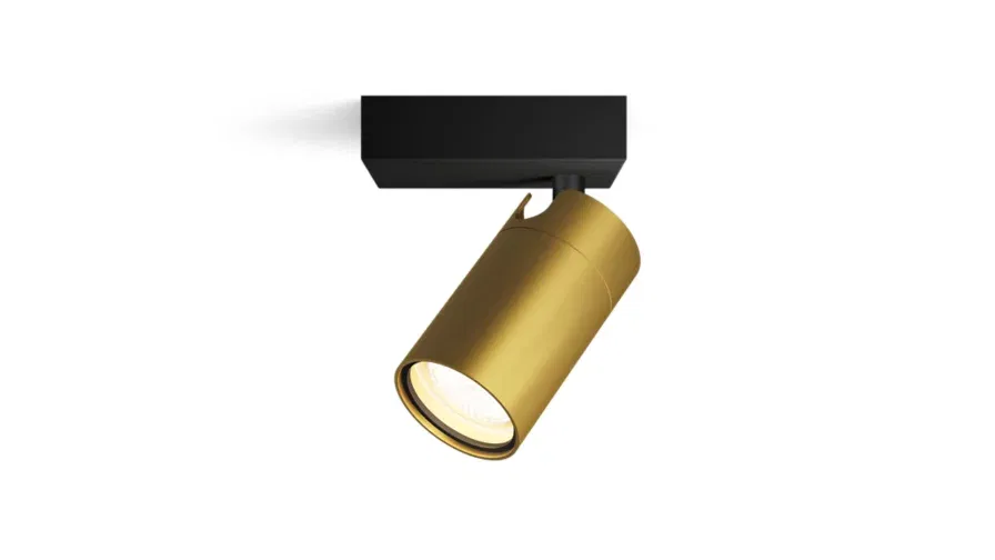 Taškinis LED šviestuvas PHILIPS IDRIS, IP44, 1xGU10, max 1x5W, žalvario sp., 8,3x11x10cm