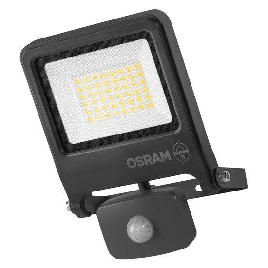 LED prožektorius OSRAM ENDURA IP44 3000K 30W  2700lm, su judesio davikliu, antracito sp.