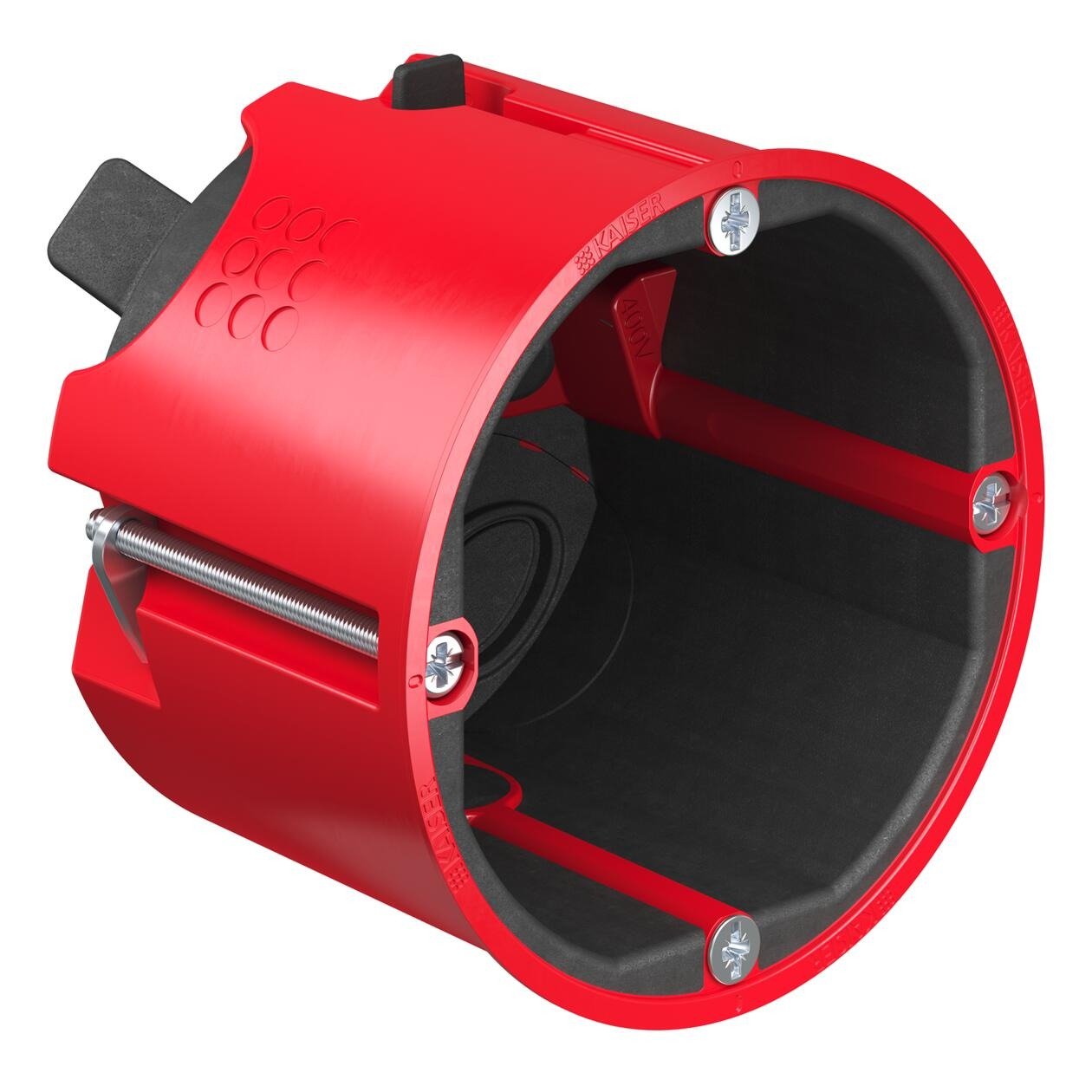 1 vietos priešgaisrinė dėžutė į gipsą Kaiser HWD68 K9463-02 (gylis 48 mm, EI30–EI90)
