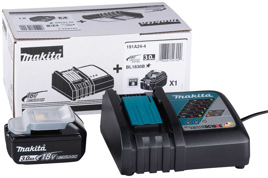Greitasis pakrovėjas Makita 191A24-4 (pakrovėjas + 18V 3Ah akumuliatorius)
