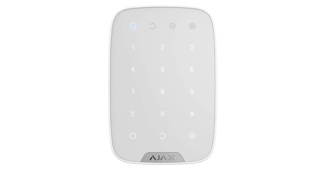 Bevielė klaviatūra Ajax Keypad 38249.12.WH1 (Balta)