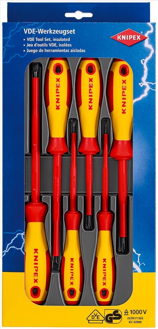 Atsuktuvų rinkinys Knipex 00 20 12 V01 (6 vnt., 1000V)