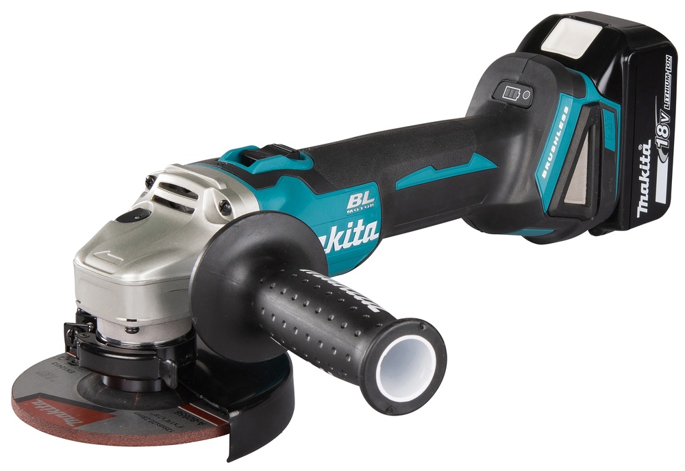 Akumuliatorinis kampinis šlifuoklis 18V Makita DGA506RTJ
