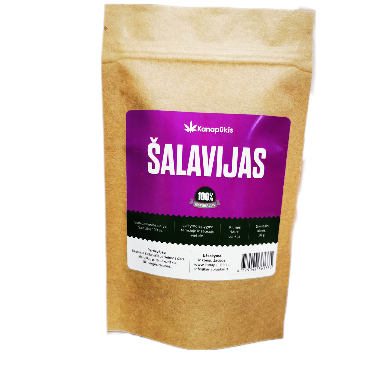 KANAPŪKIS Šalavijo arbata 20 g.