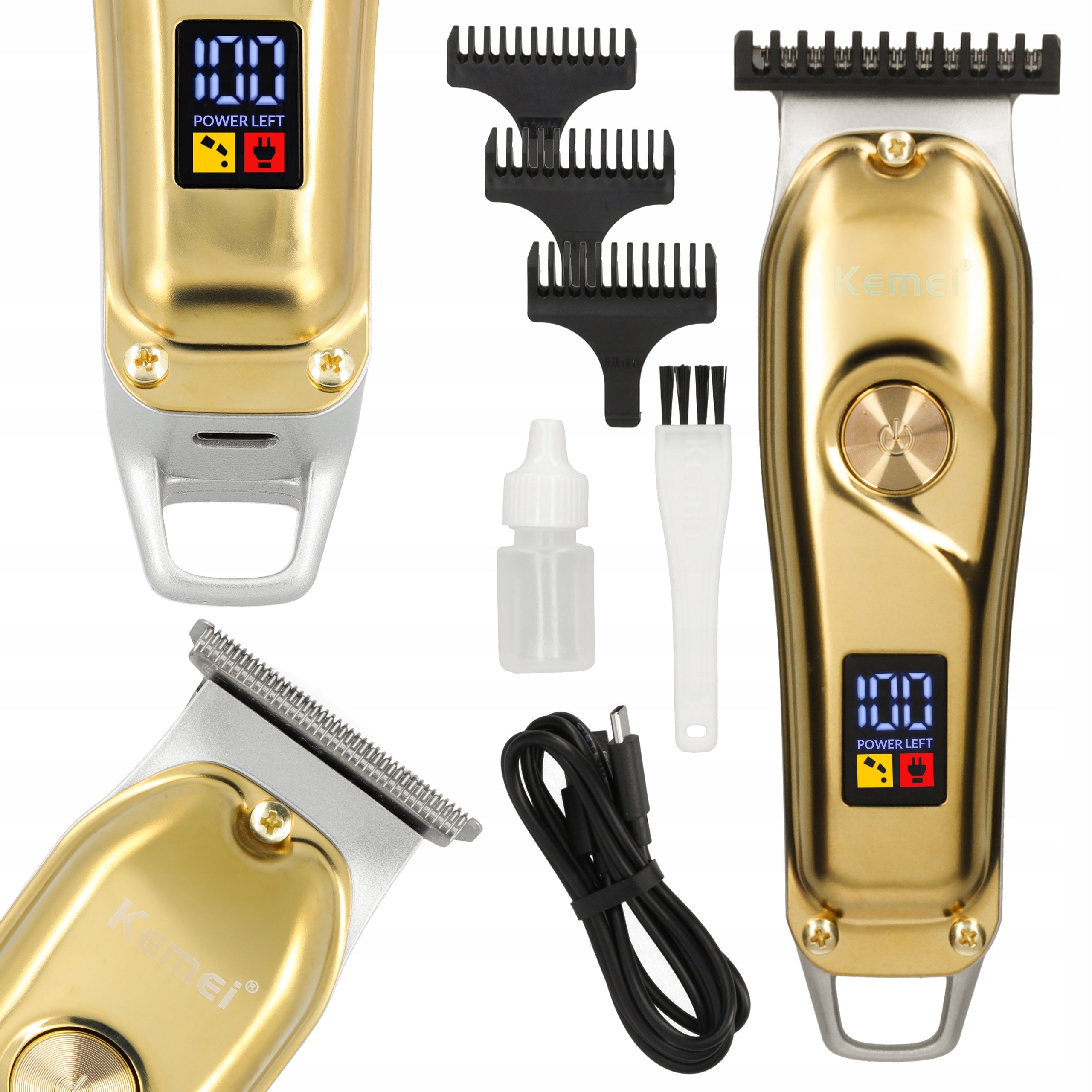 Plaukų ir barzdos kirpimo trimeris Kemei Barber USB KM-427