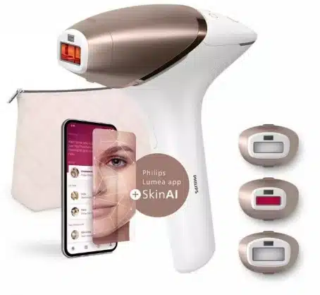 Fotoepilatorius Philips Lumea IPL 9900, SenseIQ, balta/auksinė Prekė – BRI973/00