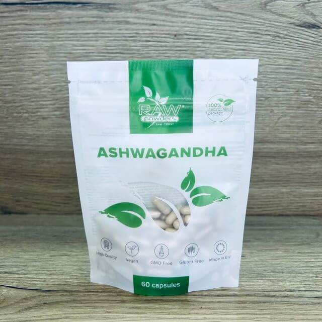 Raw Powders Ashwagandha - 60 kaps.