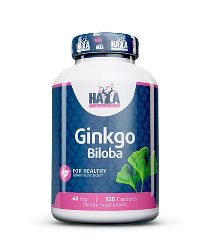 Haya Labs Ginkgo Biloba (Ginkmedžio lapų ekstraktas) 120 kaps.