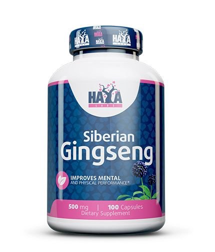 Haya Labs Siberian Ginseng (sibiro ženšenis) 100 kaps.