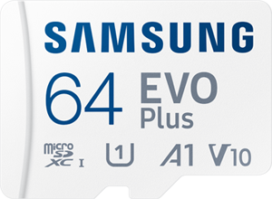 Atm.kort. SAMSUNG EVO Plus 64GB, microSD, iki 130MB/s, UHS-I, U1, A1, V10, MB-MC64KA/EU