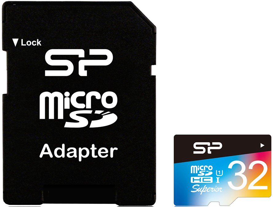 Silicon Power memory card microSDHC 32GB Superior UHS-I U1 + adapter