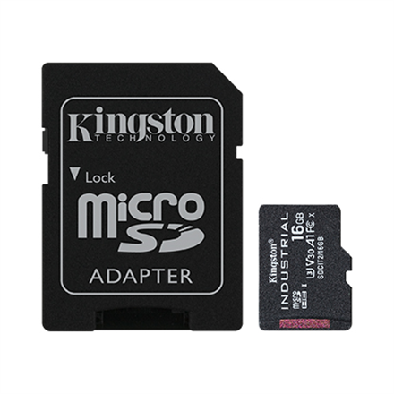 Micro SD Kingston  UHS-I  16 GB  microSDHC/SDXC Industrial Card  Flash memory class Class 10, UH