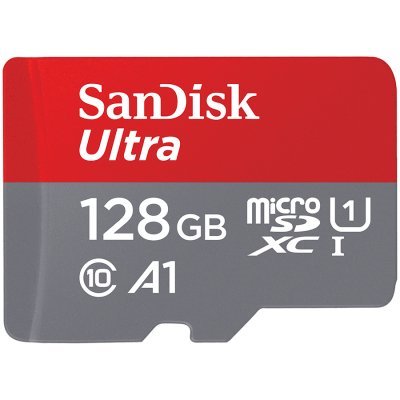 Atm.kort. SANDISK Ultra microSDXC 128GB +adapteris, 140MB/s, A1, C10, UHS-I/SDSQUAB-128G-GN6MA