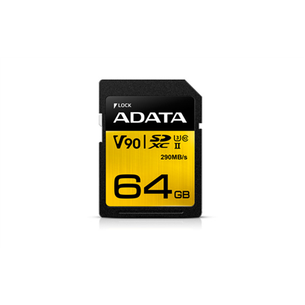 Micro SD ADATA  Premier ONE  UHS-II U3  64 GB  SDXC  Flash memory class 10