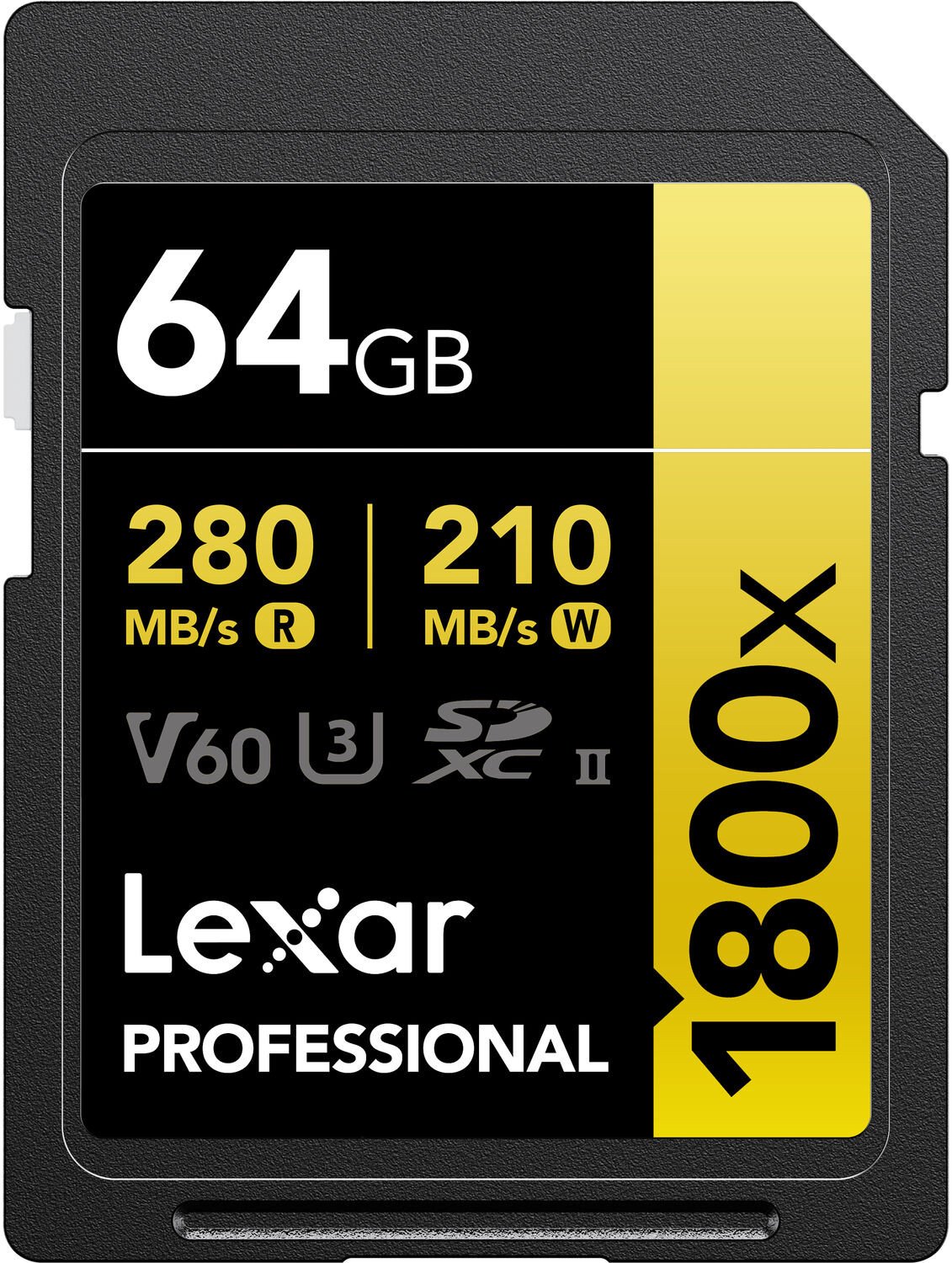 Lexar memory card SDXC 64GB Professional 1800x UHS-II U3 V60