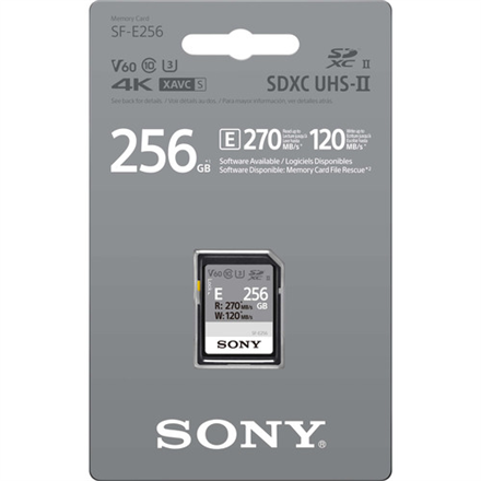 Sony | SF-E Series UHS-II SDXC Memory Card | SF-E256 | 256 GB | SDXC | Flash memory class 10|SFE256.AE