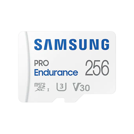 Samsung | PRO Endurance | MB-MJ256KA/EU | 256 GB | MicroSD Memory Card | Flash memory class U3, V30, Class 10 | SD adapter|MB-MJ256KA/EU