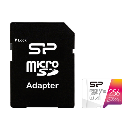 Silicon Power | microSDHC UHS-I Memory Card | Elite | 256 GB | microSDHC/SDXC | Flash memory class 10|SP256GBSTXBV1V20SP