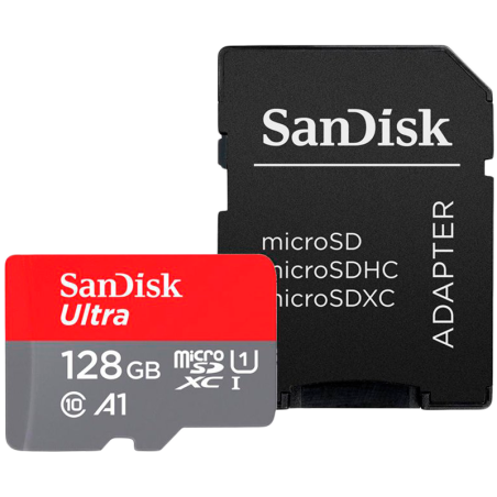 SanDisk Ultra microSDXC 128GB + SD Adapter 140MB/s A1 Class 10 UHS-I|SDSQUAB-128G-GN6MA