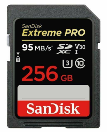 SanDisk Extreme PRO 256GB SDXC Memory Card + 2 years RescuePRO Deluxe up to 200MB/s & 140MB/s Read/Write speeds, UHS-I, Class 10, U3, V30|SDSDXXD-256G-GN4IN