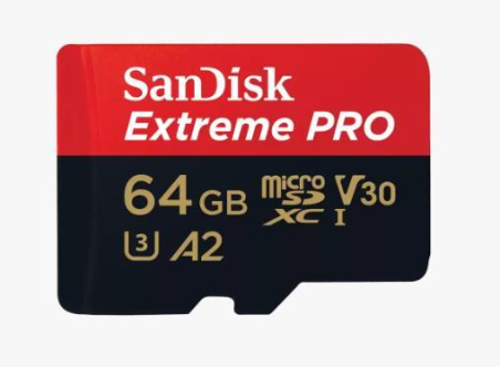 SanDisk Extreme PRO microSDXC 64GB + SD Adapter + 2 years RescuePRO Deluxe up to 200MB/s & 90MB/s Read/Write speeds A2 C10 V30 UHS-I U3|SDSQXCU-064G-GN6MA