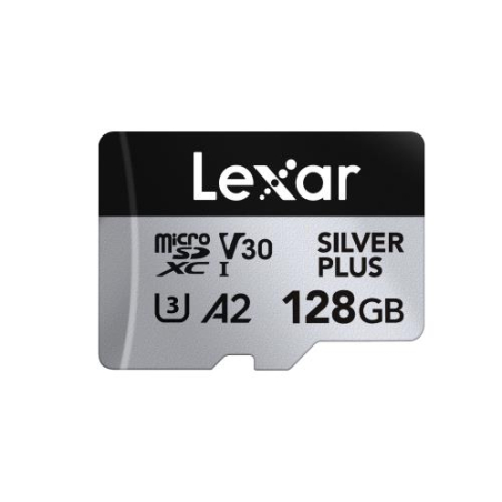 Lexar SILVER PLUS | 128 GB | microSDXC | Flash memory class 10|LMSSIPL128G-BNANG