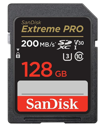 SanDisk Extreme PRO 128GB SDXC Memory Card + 2 years RescuePRO Deluxe up to 200MB/s & 90MB/s Read/Write speeds, UHS-I, Class 10, U3, V30|SDSDXXD-128G-GN4IN