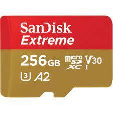 SanDisk Extreme microSDXC 256GB + SD Adapter + 1 year RescuePRO Deluxe up to 190MB/s & 130MB/s Read/Write speeds A2 C10 V30 UHS-I U3|SDSQXAV-256G-GN6MA
